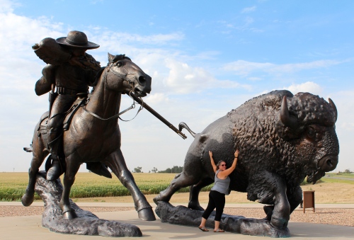I'm on team buffalo. Buffalo Bill statue in Kansas. 